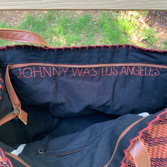 Johnny Was embroidered canvas tote - Picture 3 of 5